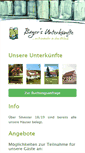 Mobile Screenshot of bayers-unterkuenfte.de